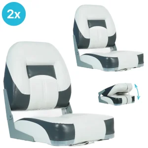 2 Stuks EvoNautic Boot Klapstoel Wit/Grijs